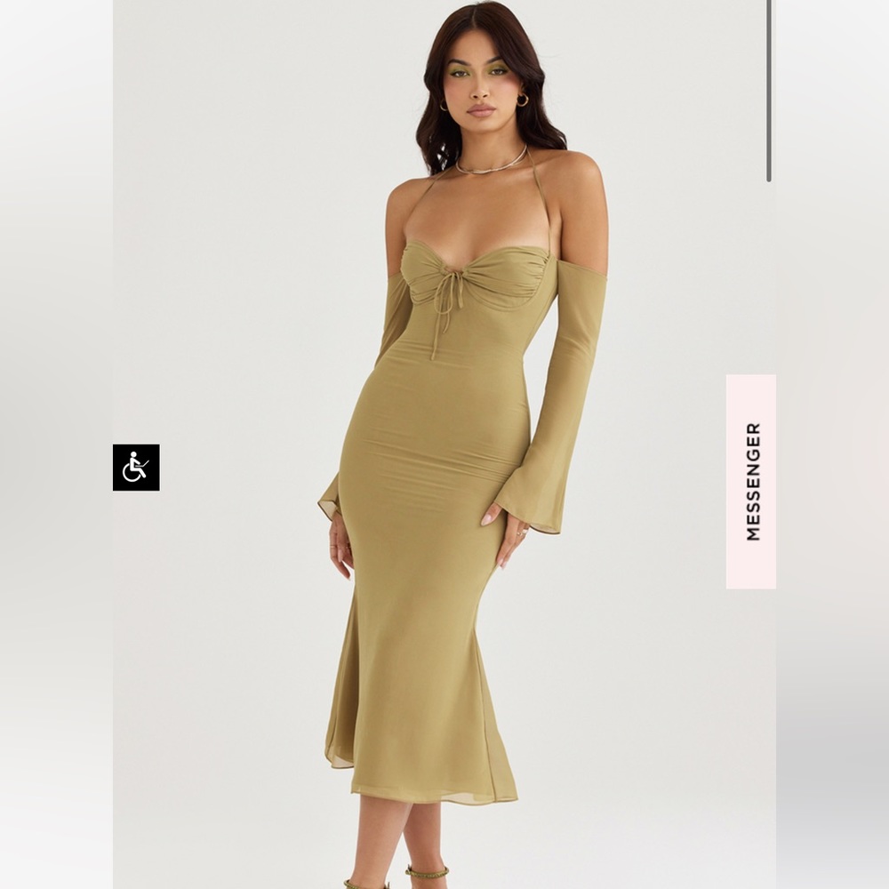 House of CB Naomi olive dress